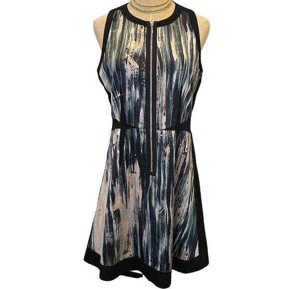 REBECCA TAYLOR Watercolor Silk blend A Line Dress Women's size 8 - Picture 1 of 9